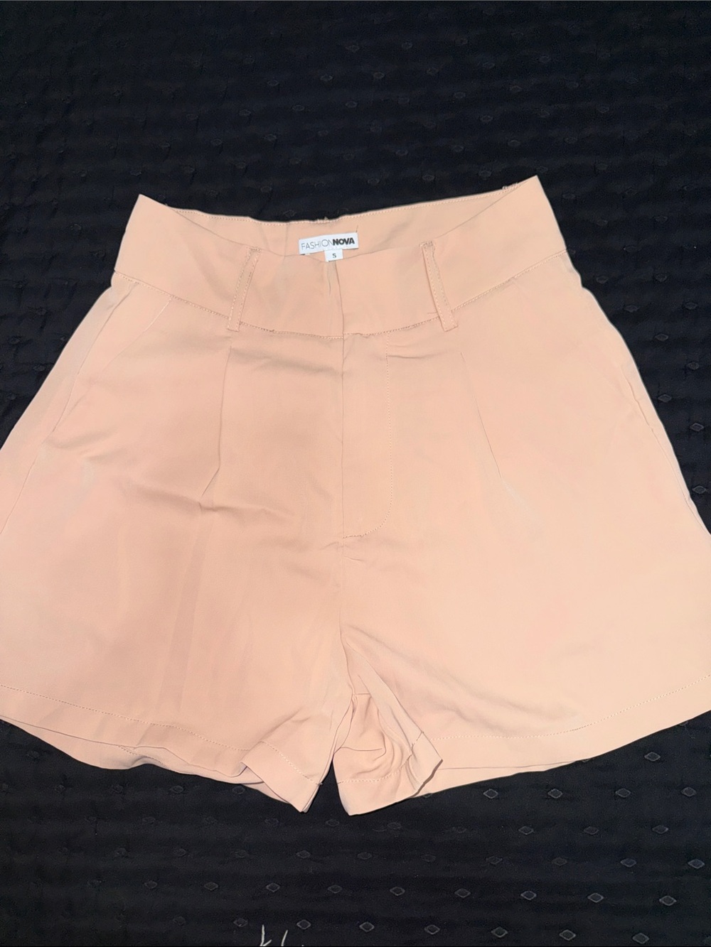 Fashion Nova High-Waist Blush Tailored Shorts